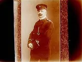 En man, porträtt.Brandsergeant A.W. Svensson