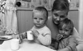 Hon räddade sina barn.

Kerstin Petersson räddade sina barn, Berit 4 år samt Håkan 2,5 år, från att drunkna i en branddamm i närheten av failjens bostad./IT