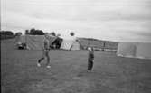 Campingplatsen bra i Gustavsvik 12 juli 1965

Barn spelar boll.