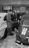 Trana och Carlsson, 11 mars 1965.

Rallyförare intervjuas.
