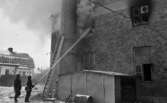 Brand i Gi-Pe kemisk-tekniska fabrik i Hjärsta. 
8 december 1967.