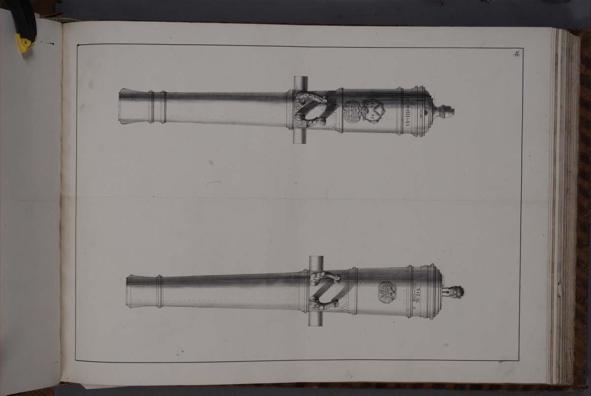 Kjell Hedberg, Avbildning föreställande eldrör återtagna som troféer av den svenska armén i slaget vid Narva den 20 november 1700. Ingår i volym med avbildade kanontroféer tagna åren 1700-1702.