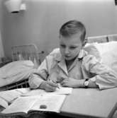 Skola på barnlasarettet.7 april 1960