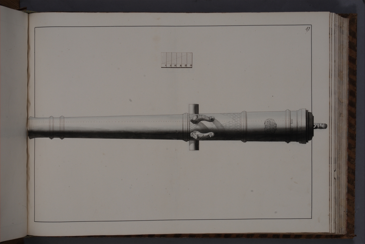 Kjell Hedberg, Image depicting fire pipes as a trophy of the Swedish army at the Battle of Narva on 20 November 1700. Included in volume with depicted canon trophies taken in the years 1700-1702.