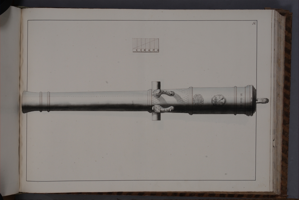 Kjell Hedberg, Avbildning föreställande eldrör återtaget som trofé av den svenska armén i slaget vid Narva den 20 november 1700. Ingår i volym med avbildade kanontroféer tagna åren 1700-1702.