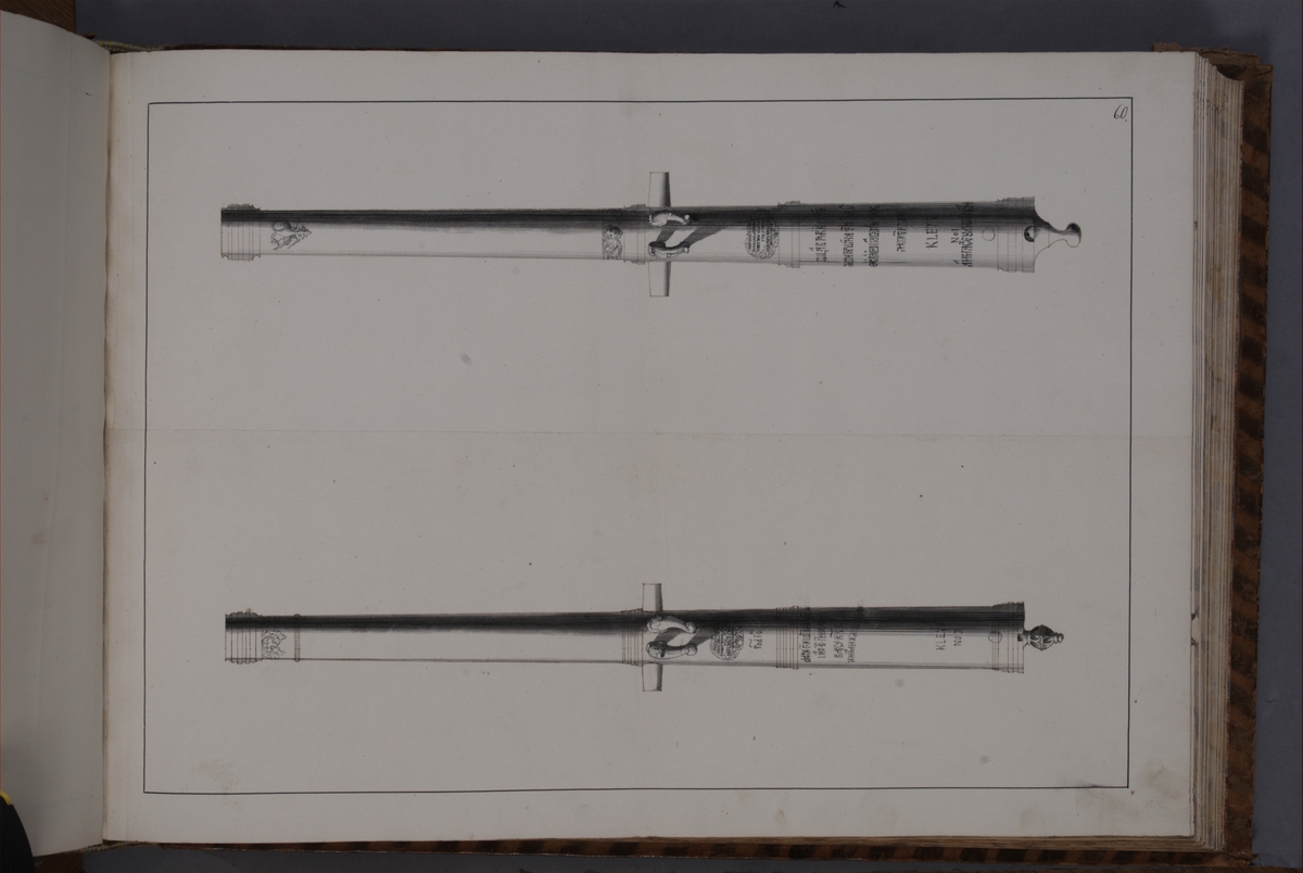 Kjell Hedberg, Imaging depicting fire pipes taken as trophies by the Swedish army at Klets 1700. Included in volume with depicted canon trophies taken in the years 1700-1702.