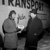 Hakonbolagets nya kylbuss.
8 januari 1955.