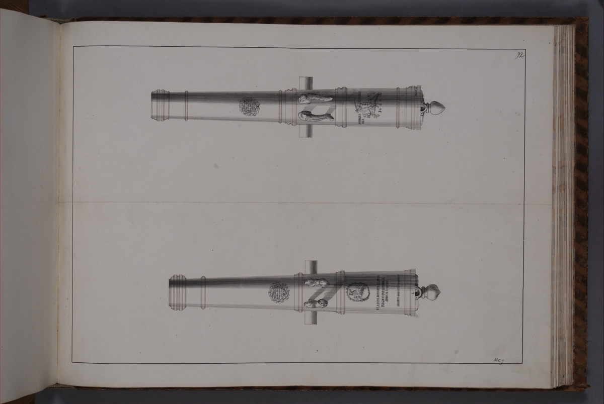 Kjell Hedberg, Avbildning föreställande eldrör tagna som troféer av den svenska armén utur Litauen den 8 juli 1702. Ingår i volym med avbildade kanontroféer tagna åren 1700-1702.