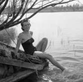 Badpremiär på Gustavsvik.1 juni 1955.