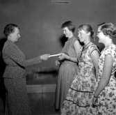 Flickskolans avslutning.
10 juni 1955.