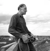 Reportage från Nya vattentornet.
Juli 1956