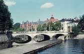 Storbron i Örebro med Nerikes allehanda borgen i bakgrunden.