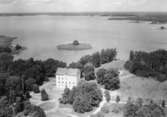 Flygfoto över Göksholms Slott.