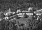 Flygfoto över Hålahults Sanatorium.
