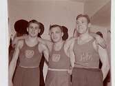 Boxning, Idrottshuset 1947.
 H. Nytting, E. Alfredsson och B. Hedlund.