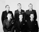 Gruppbild, sex unga män.
Nils Carlberg