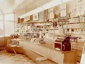 Lövendahls speceriaffär, affärsinteriör.