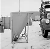 Byggnadsarbete, betongbask. 
Örebro söder.