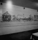 Rumsinteriör, väggmålning.
Länsarkitekt Borg