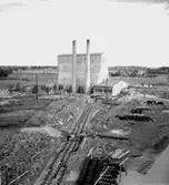 Byggnadsarbete, 3:e etappen.
Bilden tagen i samband med en särskild dokumentation som fotografen gjorde åt Stiftelsen Hyresbostäder Örebro.