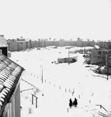 Byggnadsarbete, 3:e etappen. Bostadsområde.
Bilden tagen i samband med en särskild dokumentation som fotografen gjorde åt Stiftelsen Hyresbostäder Örebro.