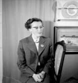 Rumsinteriör, en kvinna.Beijer