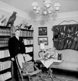 Karlslunds herrgård, rumsinteriör, en man.
Henrik Dieden på 60-årsdagen.