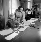 Yrkesskolan, interiör, sömnad.