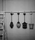 Konsum Möbler, affärsinteriör, lampor.