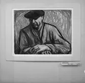 Teckning.
Konstnär: Otto Rydelius.
Motiv: Fiskare.
Wallins Konsthall.