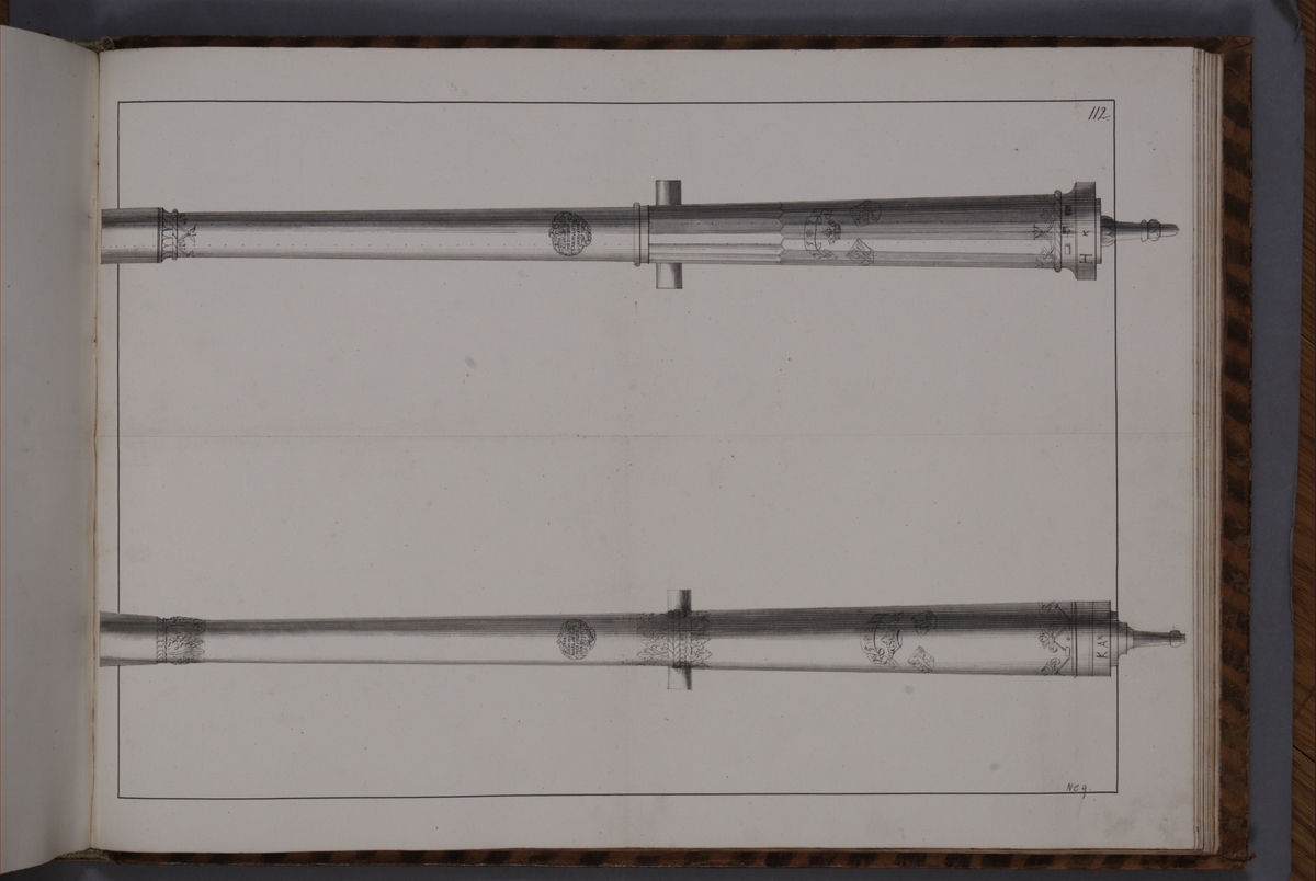 Kjell Hedberg, Image depicting fire pipes taken as trophies by the Swedish army in Kraków on 2 October 1702. Included in volume with depicted canon trophies taken in the years 1700-1702.