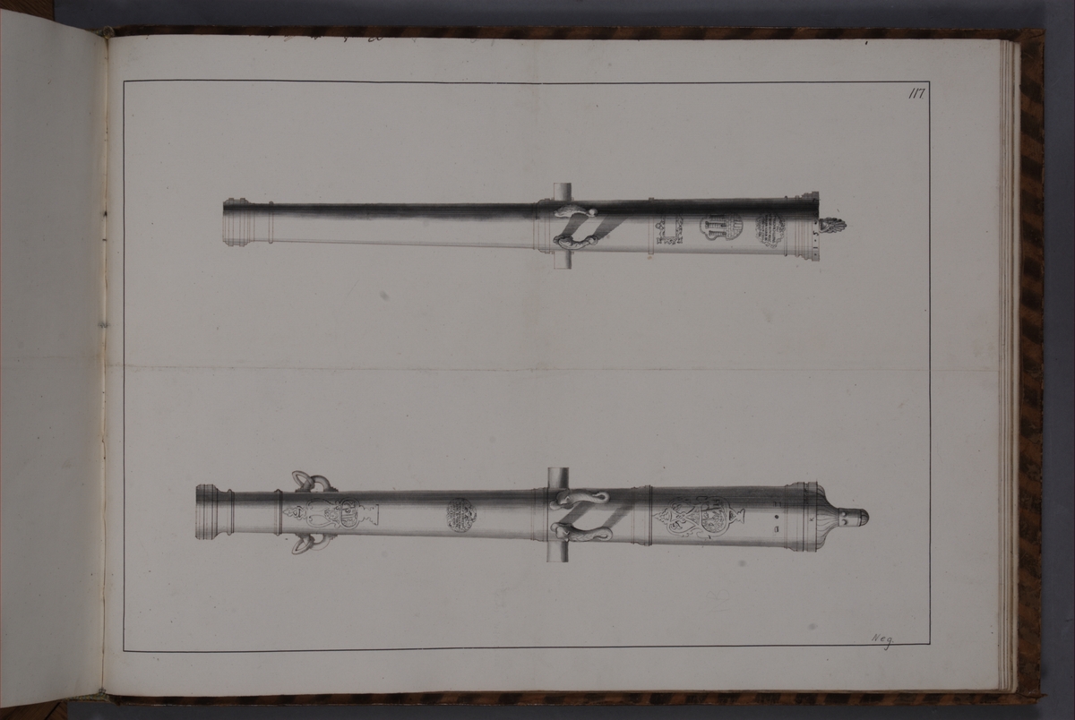 Kjell Hedberg, Image depicting fire pipes taken as trophies by the Swedish army in Kraków on 2 October 1702. Included in volume with depicted canon trophies taken in the years 1700-1702.