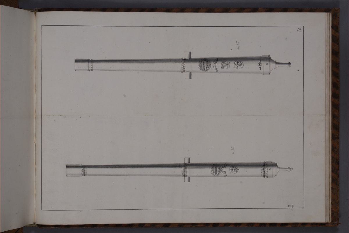 Kjell Hedberg, Image depicting fire pipes taken as trophies by the Swedish army in Kraków on 2 October 1702. Included in volume with depicted canon trophies taken in the years 1700-1702.