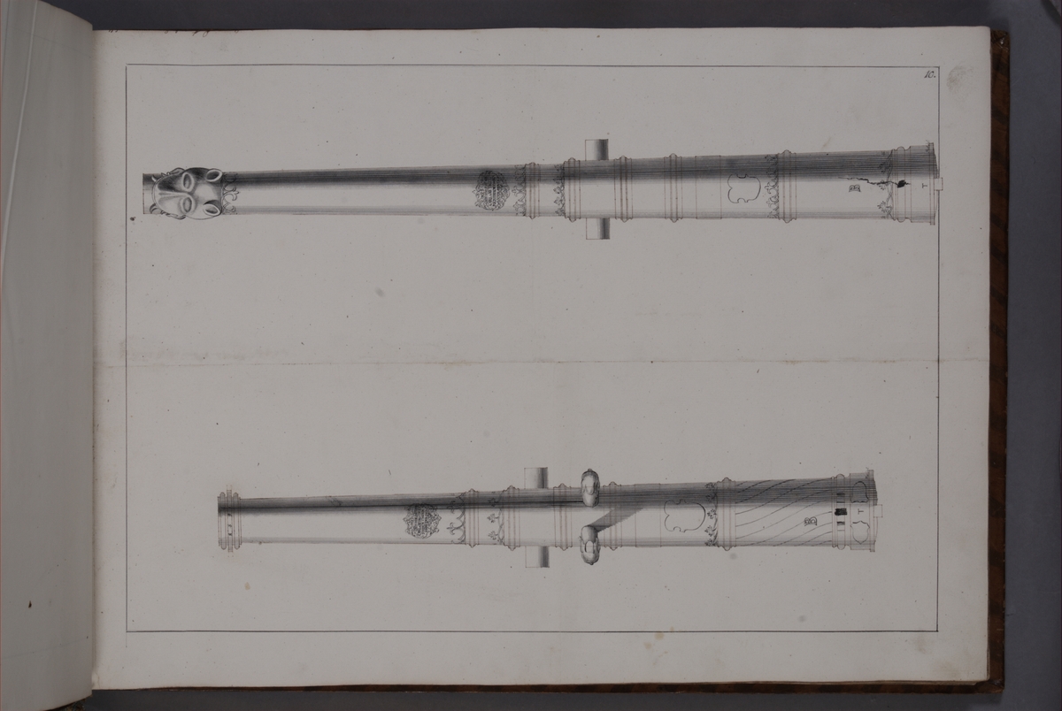 Kjell Hedberg, Avbildning föreställande eldrör tagna som troféer av den svenska armén med fästningen Torn den 4 oktober 1703. Ingår i volym med avbildade kanontroféer tagna åren 1703-1706.