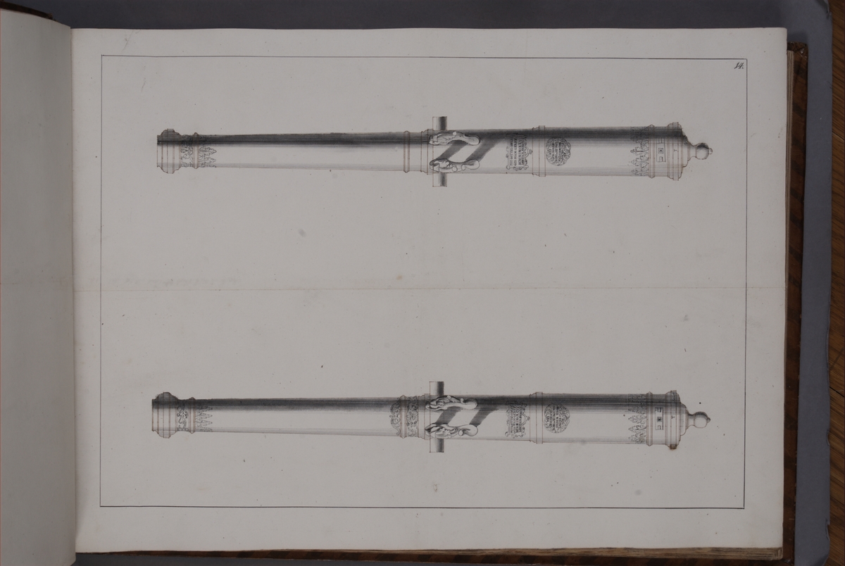 Kjell Hedberg, Avbildning föreställande eldrör tagna som troféer av den svenska armén med fästningen Torn den 4 oktober 1703. Ingår i volym med avbildade kanontroféer tagna åren 1703-1706.