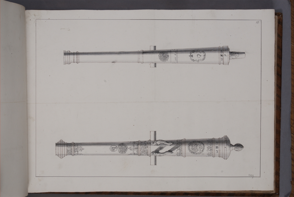 Kjell Hedberg, Imaging depicting fire pipes taken as trophies by the Swedish army with the Torn fortress on 4 October 1703. Included in volume with depicted canon trophies taken in the years 1703-1706.