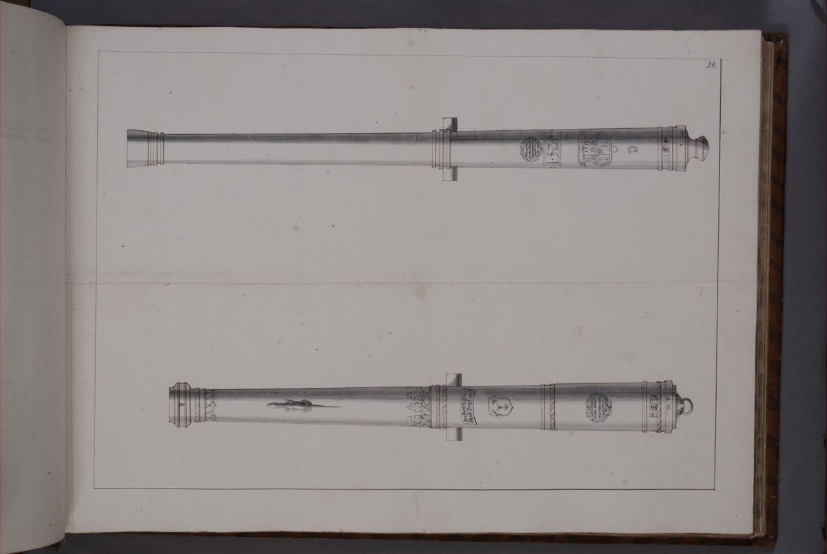 Kjell Hedberg, Avbildning föreställande eldrör tagna som troféer av den svenska armén med fästningen Torn den 4 oktober 1703. Ingår i volym med avbildade kanontroféer tagna åren 1703-1706.