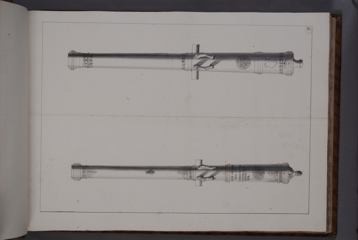 Kjell Hedberg, Imaging depicting fire pipes taken as trophies by the Swedish army with the Torn fortress on 4 October 1703. Included in volume with depicted canon trophies taken in the years 1703-1706.