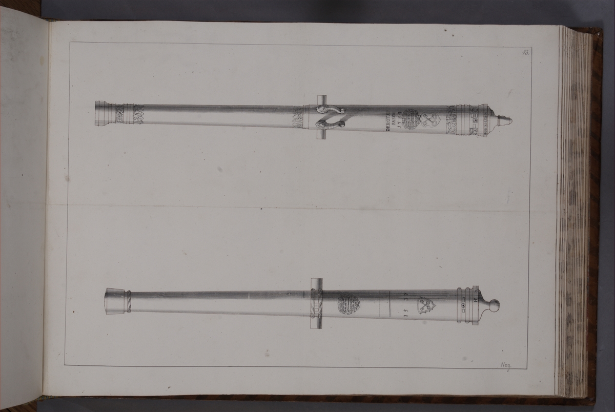 Kjell Hedberg, Avbildning föreställande eldrör tagna som troféer av den svenska armén utur Högpolen den 31 oktober 1703. Ingår i volym med avbildade kanontroféer tagna åren 1703-1706.