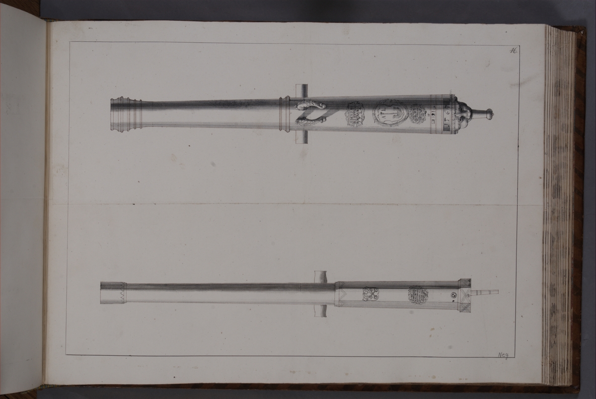 Kjell Hedberg, Avbildning föreställande eldrör tagna som troféer av den svenska armén utur Högpolen den 31 oktober 1703. Ingår i volym med avbildade kanontroféer tagna åren 1703-1706.