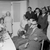 Rumsinteriör, grupp.
Nisse Karlsbergs 50-årsdag.