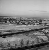 Vy, tomten i Aspholmen, från Vattentornet.
Där kommer Konsumaffär att byggas.
Beställare: Viberg (?).