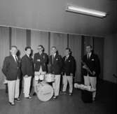 Söderlunds orkester, sex män med musikinstrument.
