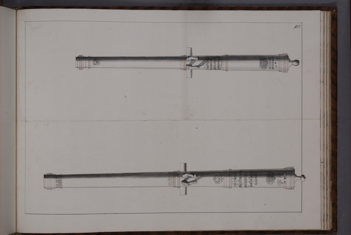 Kjell Hedberg, Imaging depicting fire pipes taken as trophies by the Swedish army at Thulendorf on 29 November 1704. Included in volume with depicted canon trophies taken in the years 1703-1706.