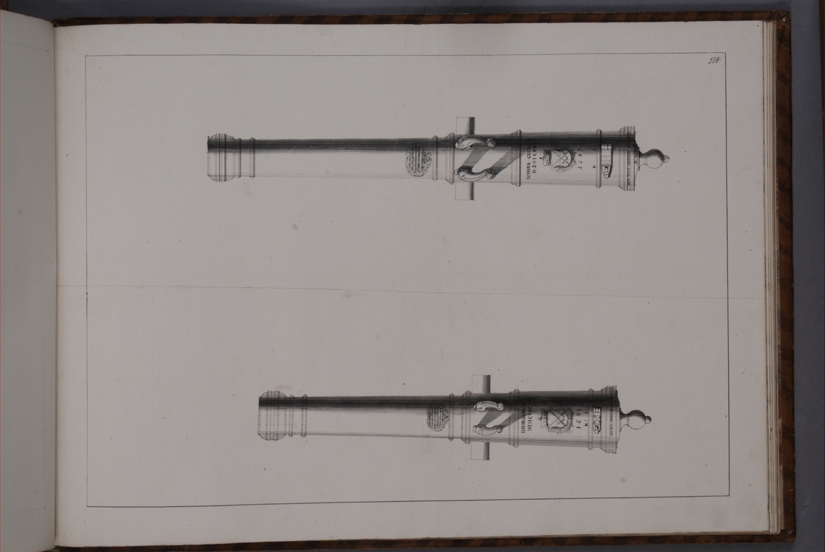 Kjell Hedberg, Imaging depicting fire pipes taken as trophies by the Swedish army at Fraustadt on 3 February 1706. Included in volume with depicted canon trophies taken in the years 1703-1706.