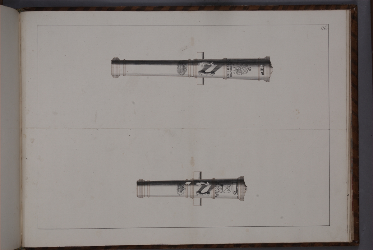 Kjell Hedberg, Imaging depicting fire pipes taken as trophies by the Swedish army at Fraustadt on 3 February 1706. Included in volume with depicted canon trophies taken in the years 1703-1706.