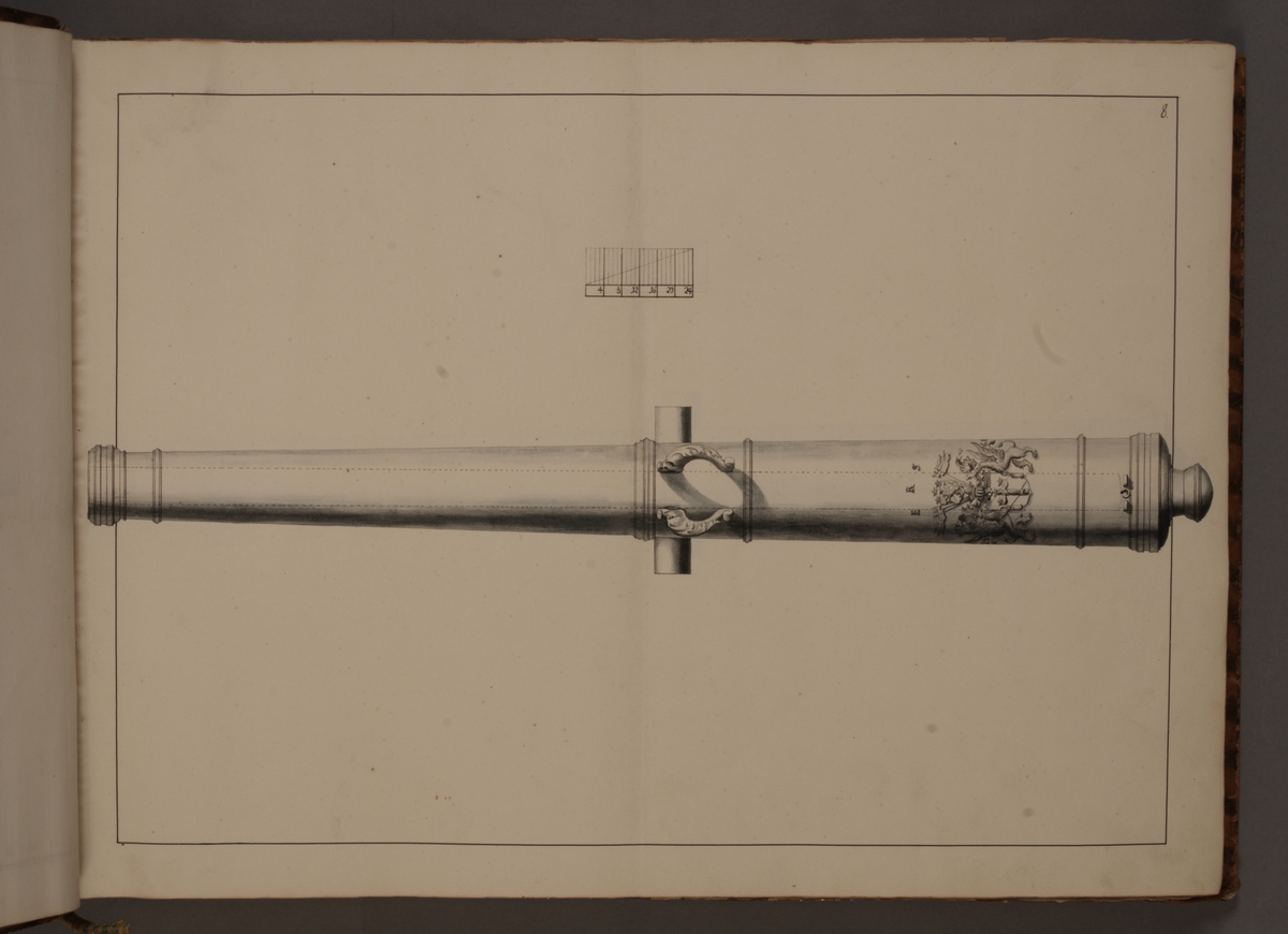 Kjell Hedberg, Imaging depicting old Swedish metal piece lying on the fortresses of the kingdom, with the Swedish crest and letters ERS. Included in volume with depicted older Swedish fire pipes kept on fortresses and fire pipes conquered in the years 1598-1679.