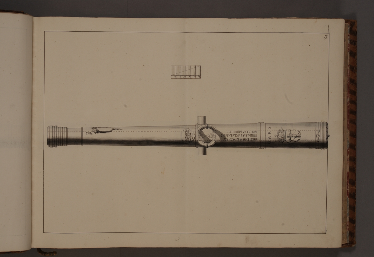 Kjell Hedberg, Image depicting the Russian trophy, taken by King Gustaf Adolf with Ivangrada in 1612, with the letters GARS. Included in volume with depicted older Swedish fire pipes kept on fortresses and fire pipes conquered in the years 1598-1679.