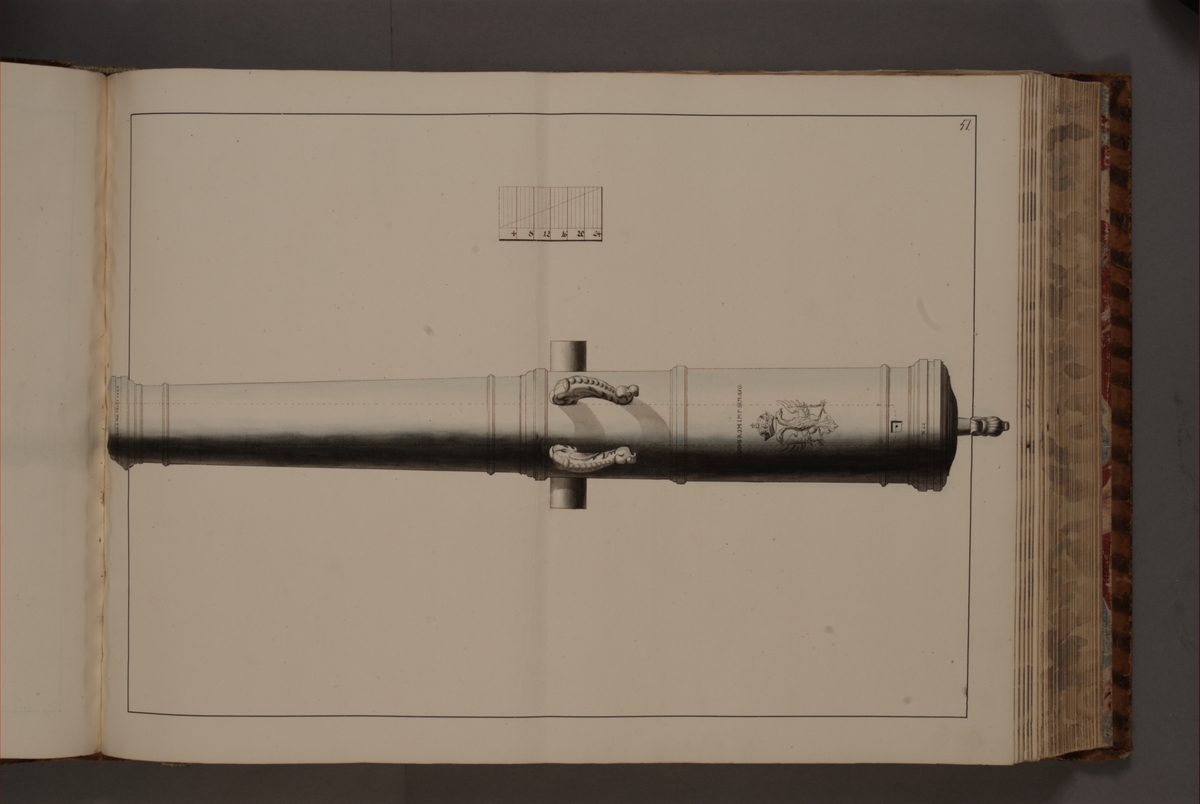 Kjell Hedberg, Image depicting Roman imperial trophy with the coat of arms of Ferdinand II. Included in volume with depicted older Swedish fire pipes kept on fortresses and fire pipes conquered in the years 1598-1679.