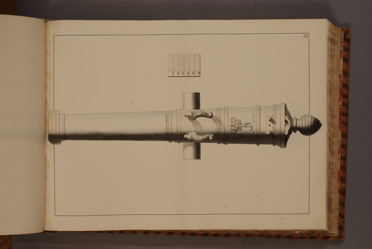 Kjell Hedberg, Image depicting Danish trophy with Frederik III’s weapon. Included in volume with depicted older Swedish fire pipes kept on fortresses and fire pipes conquered in the years 1598-1679.